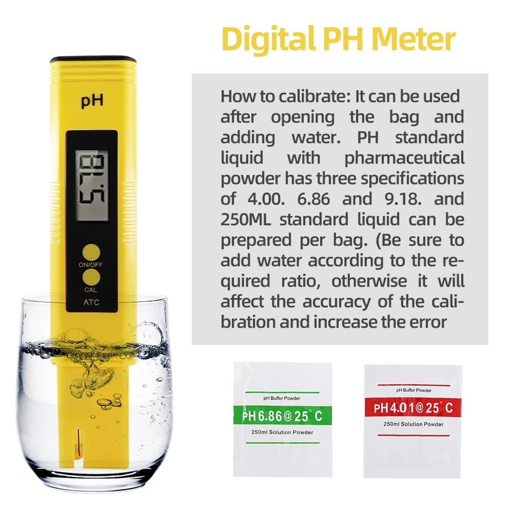 C9 PH Meter 0.01 High Precision for Pet Water Quality Tester with 0-14 Measurement Range Suitable Aquarium Swimming Pool