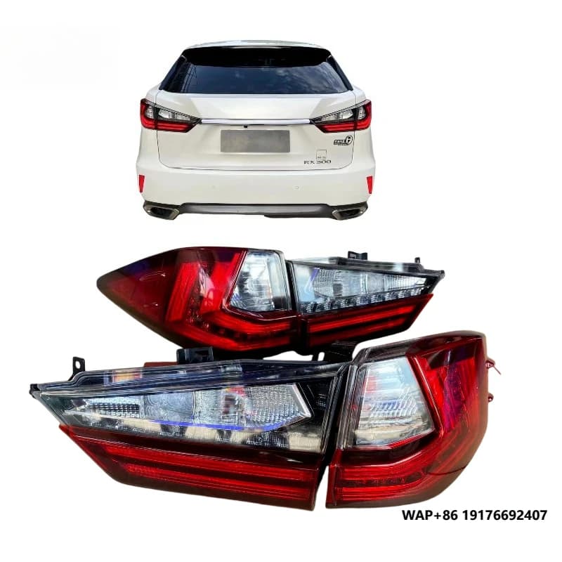 LED Tail Lights Assembly for 2016-2019 Lexus RX300 RX450h RX200T Rear Tail Lamp Cover with Reversing & Brake Light