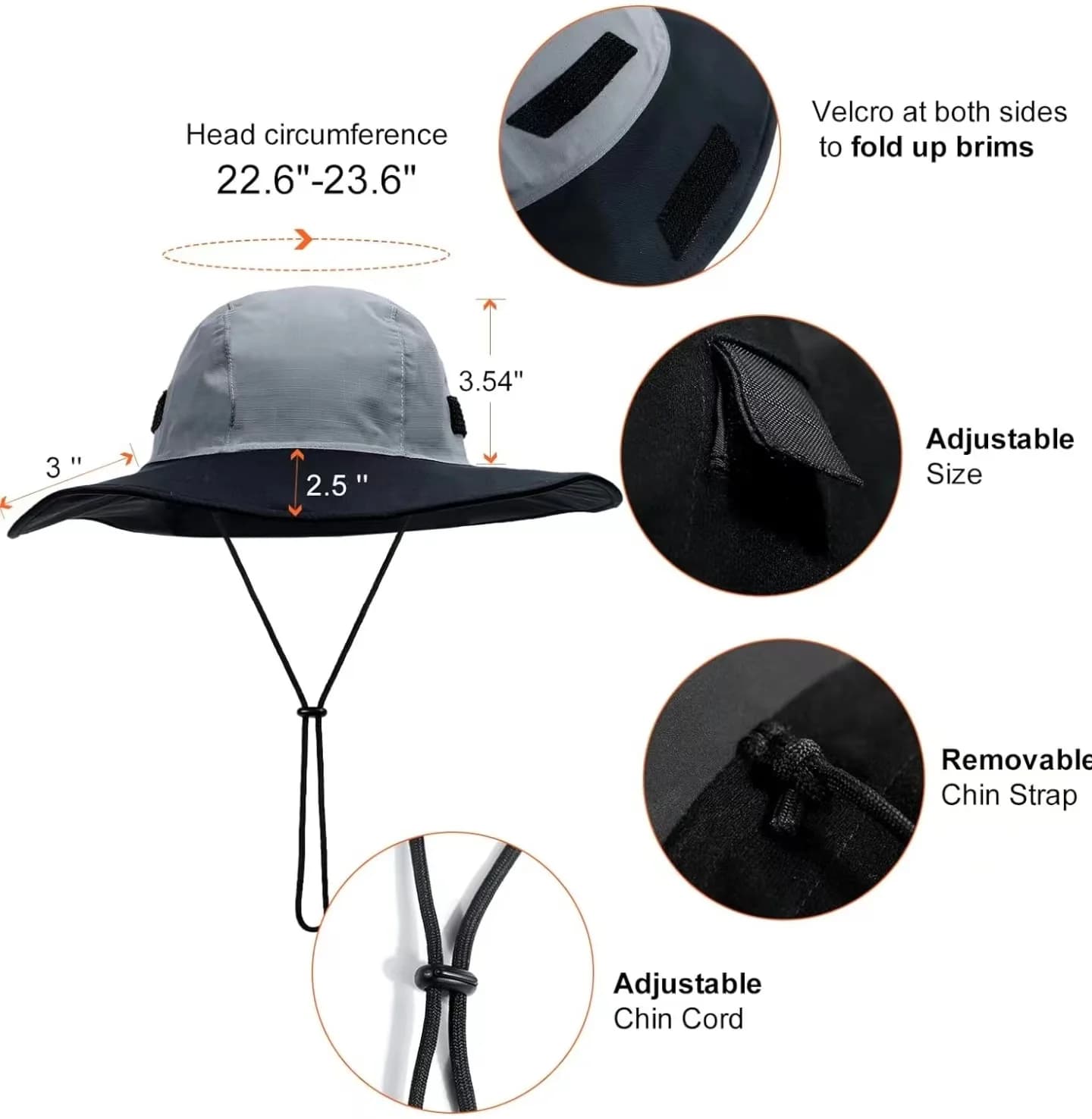 Outdoor hiking cap Highly waterproof and rainproof sunshade Baseball cap Breathable recreational hiking bucket hat