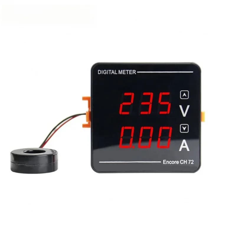 Digital Display Voltage And Current Dual Display Meter AC50-500V 1-120A 72*72*32mm High Precision Digital Instrument