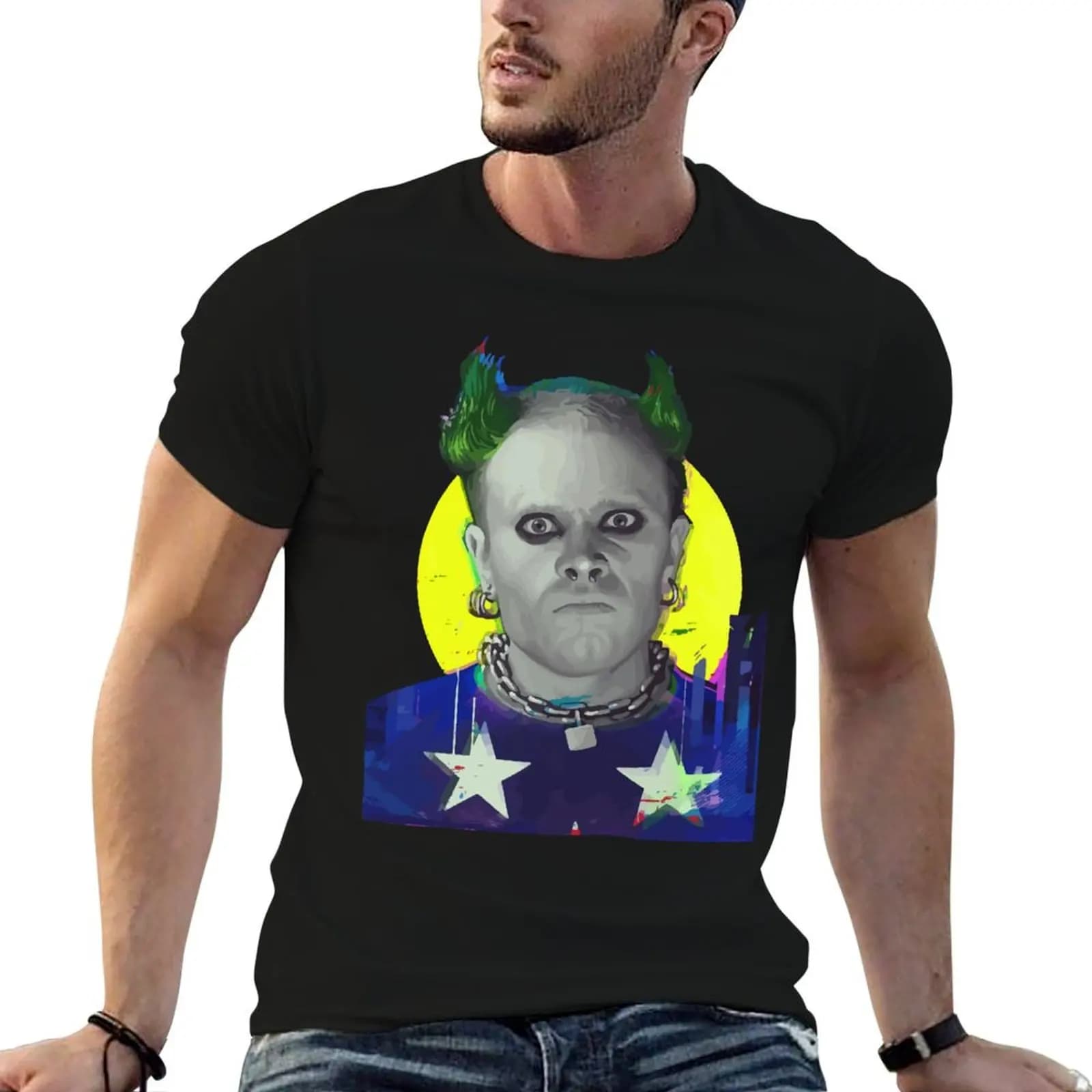 Keith Flint Was an English Singer, Dancer and Motorcycle racer. T-Shirt Outdoor Work Short Sleeve Top