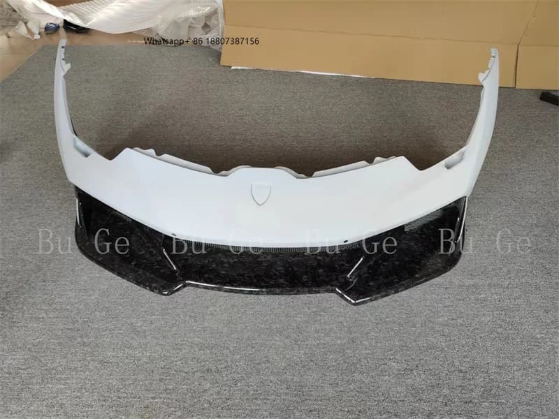 New V-Style Semi Forged Carbon Fiber Front Bumper Body Kit forLamborghini Huracan LP610 LP580 Modification Upgrading