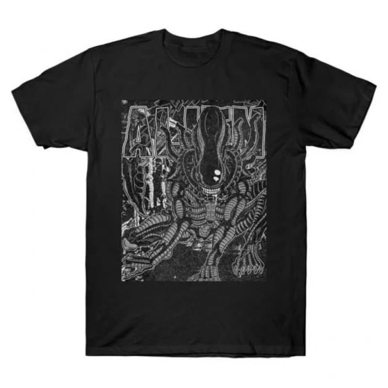 THE XENOMORPH 0412 Horror movie Weyland Sci-Fic Alien Gift T-Shirt 100% cotton Short Sleeve Graphic clothes All size tops S-6XL