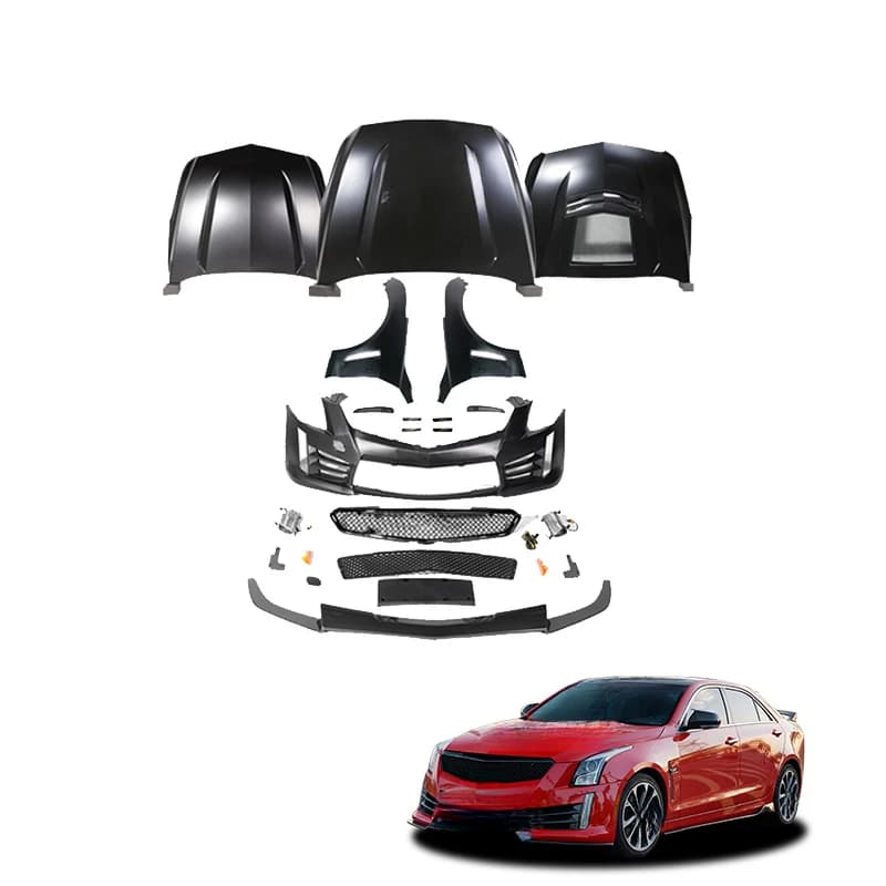 High Quality Langyu ATS-V Style Body Kit Includes Front Bumper Assembly Fender Engine Hood Exterior Upgrade Accessories Fit For