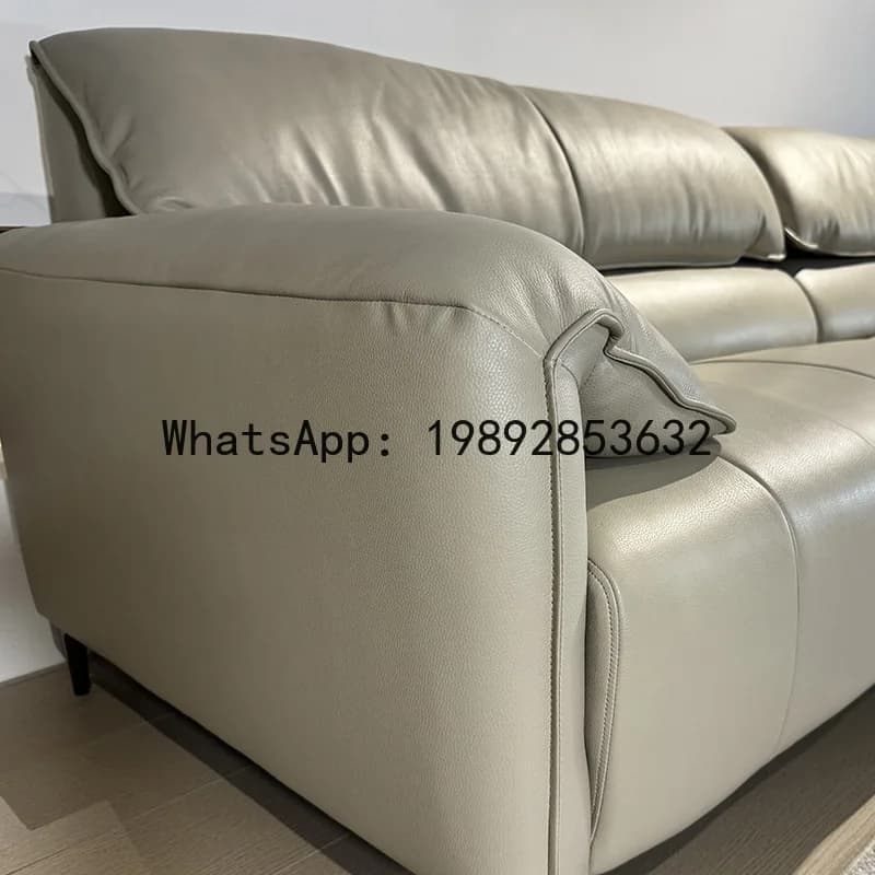 4-10 elephant ear top grain leather sofa - genuine leather sofa for living rooms of all sizes