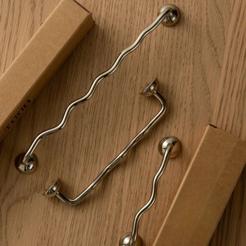 Creative Brass Furniture Handle Cabinet Bar Pulls Irregular Minimalist Handle Bedroom Bedside Mushroom Knob and Handle