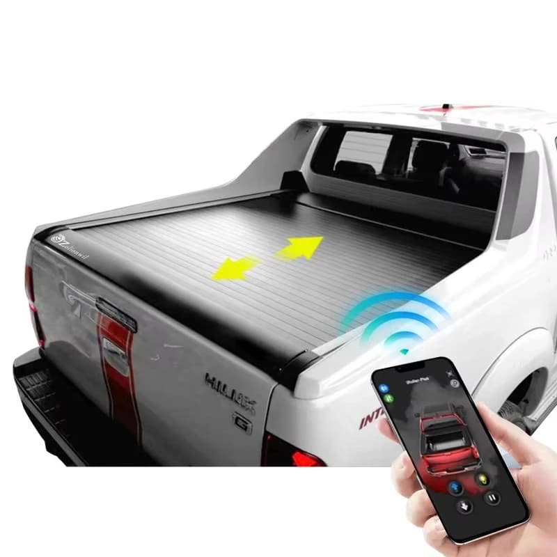 Zolionwil Electric Aluminum Roller Shutter Pickup Tonneau Cover Truck Cover Bed for Toyota Hilux Vigo V6 V8 4WD