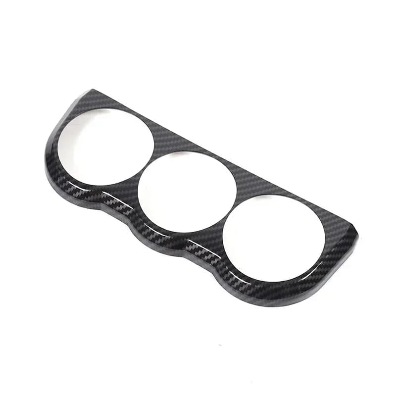 1Pcs For Toyota FJ Cruiser 2007-2021 ABS Carbon Fiber Car Dashboard Compass Frame Triptych Combination Cover Car Accessories