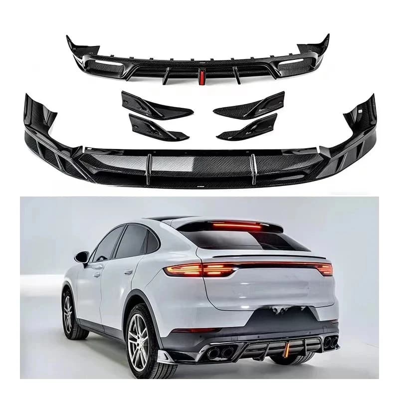 Dry Carbon Fiber Front/Rear Lip Diffuser for Cayenne 9Y0