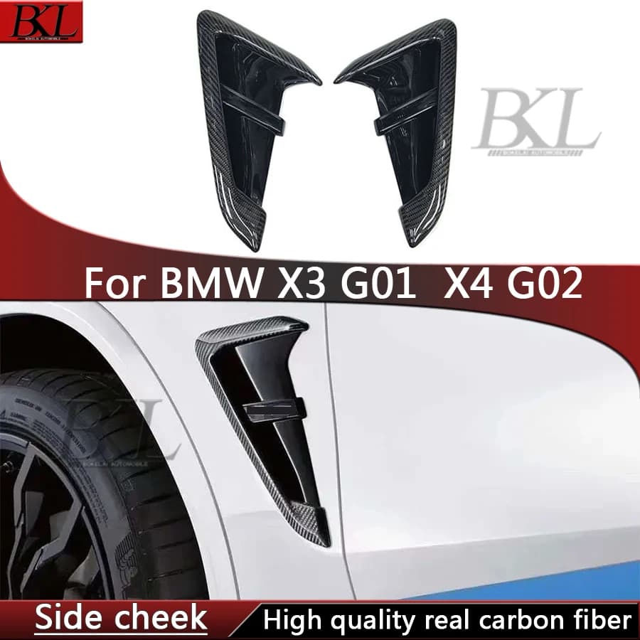 For BMW X3 G01 X4 G02 Sport model carbon fiber side vent cover trim fender upgrade body kit