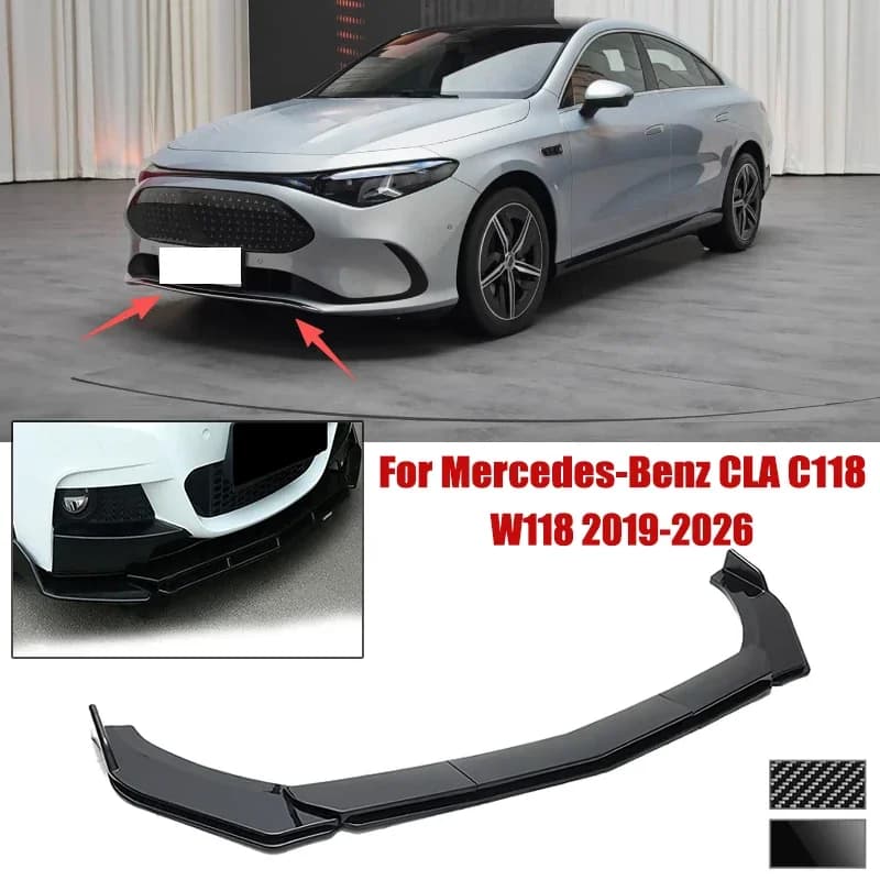5pcs Front Bumper Shovel For Mercedes-Benz CLA C118 W118 2019-2026 Spoiler Front Bumper Deflector Anti Scratch Protection Device