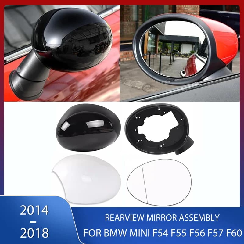 Rearview Mirror Cover Door Wing Mirror Frame Rear View Glass Heated For BMW Mini F54 F55 F56 F57 F60 2014 2015 2016 2017 2018