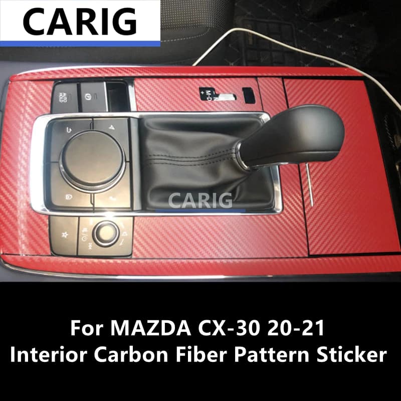 For MAZDA CX-30 20-21 Interior Carbon Fiber Pattern Sticker Protective Film Modification Accessories