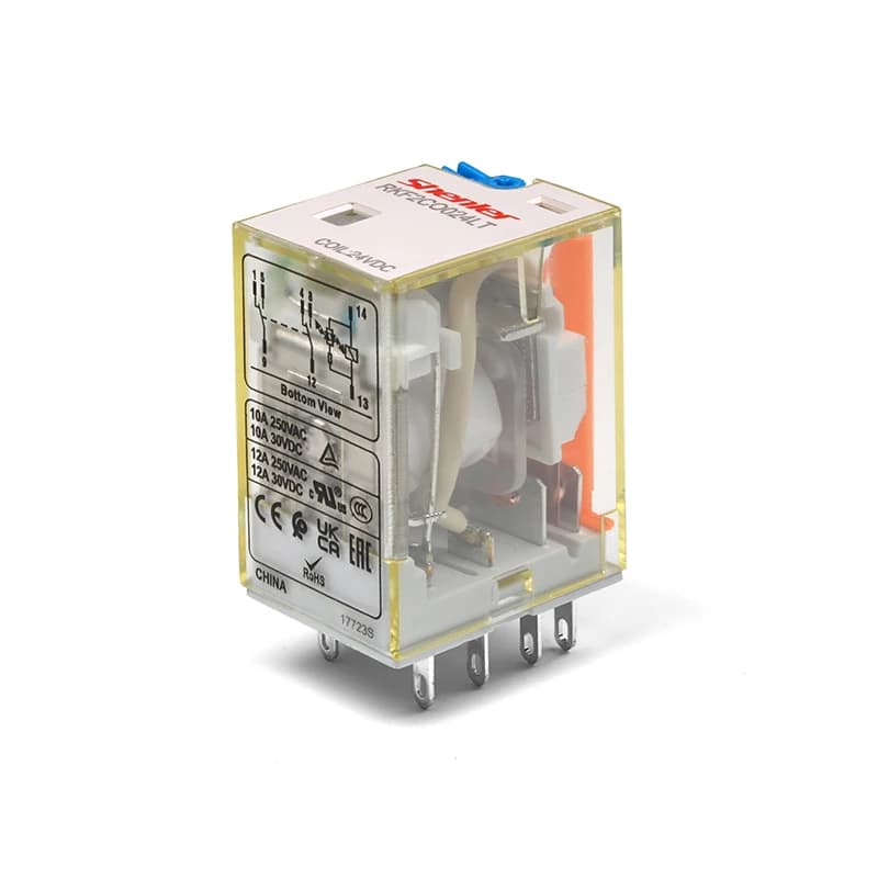 RKF2CO024LT Miniature General Purpose Relay 2 Pole 12A 24VDC Ve-r02 5a /220vc Transparent Slim Relay with Base Timer