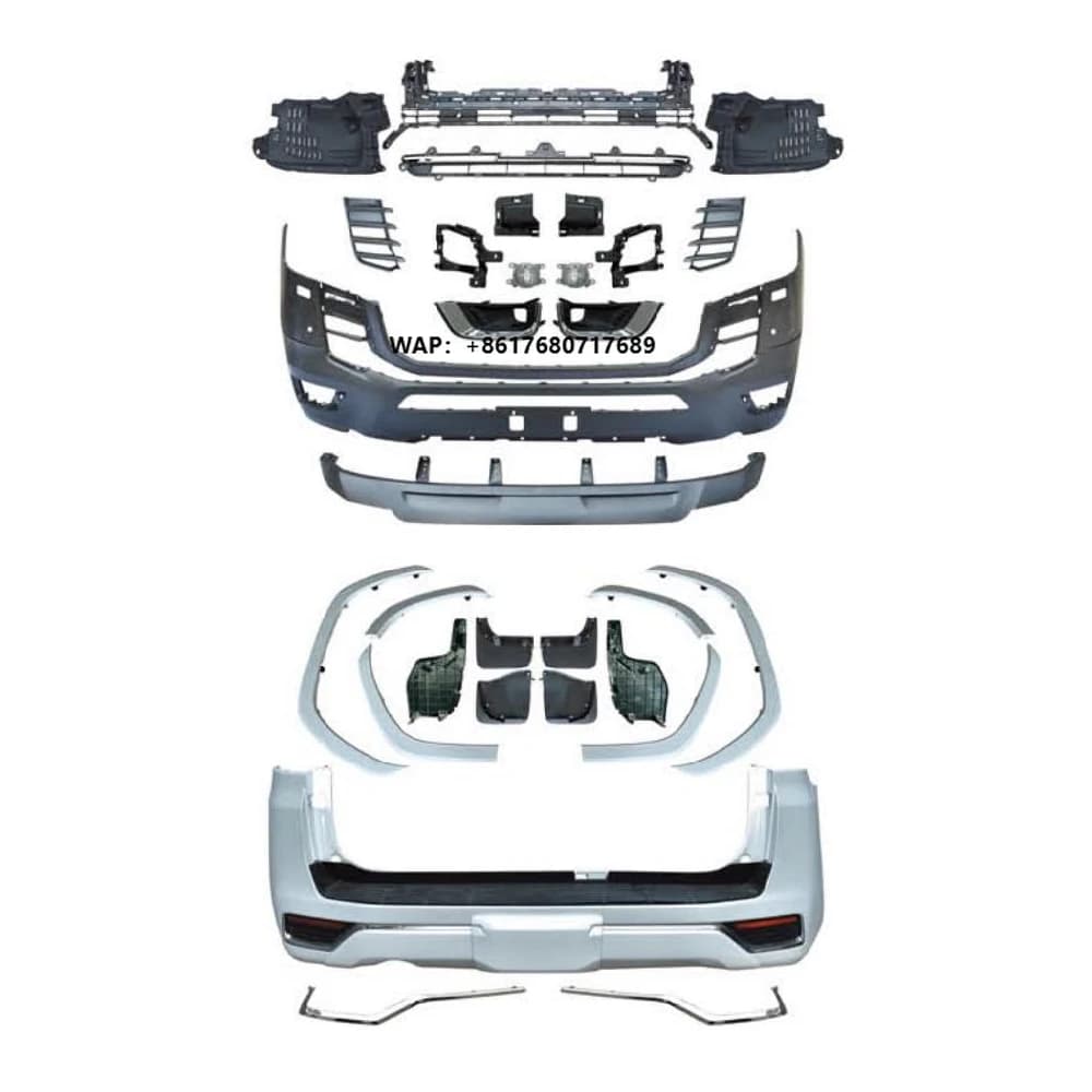 LC300 Upgrade Middle Luxury PP Car Front Rear Bumpers Land Cruise Body Kit for Land Cruiser From 2008-2021 Upgrade to 2023