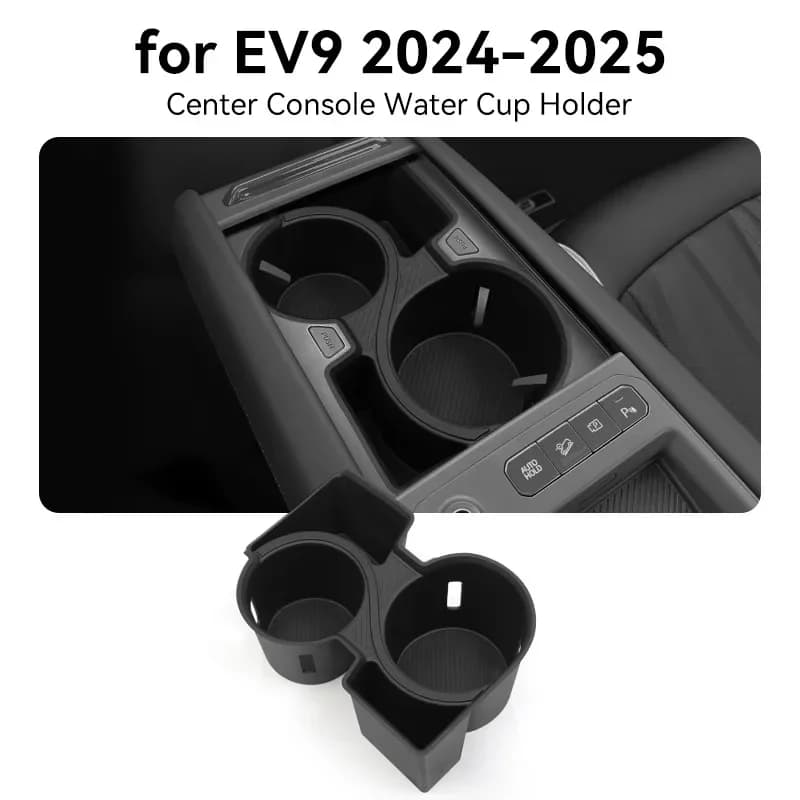 For 24-25 Kia EV9 Central Control Water Cup Shock Absorber Set Extreme Drink Seat Storage Seat Water Cup Set