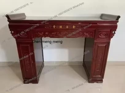 Solid Wood Altar Buddha Shrine a Long Narrow Table Household Table for God of Fortune Fairy Buddha Table