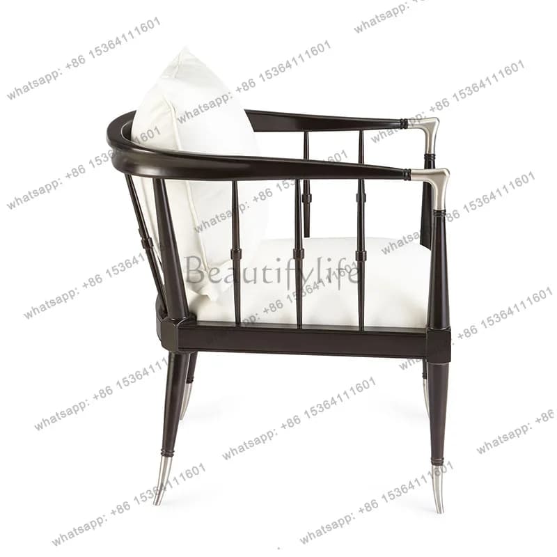 Meike single furniture American leisure chair single sofa new Chinese model room postmodern