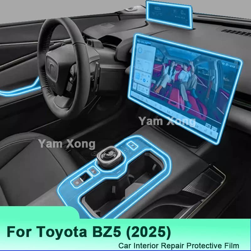 High Clear HD Protective Film For Toyota BZ5 (2025) Car Interior Touch Screen Dashboard Control Panel Cover Anti-Scratch Sticker