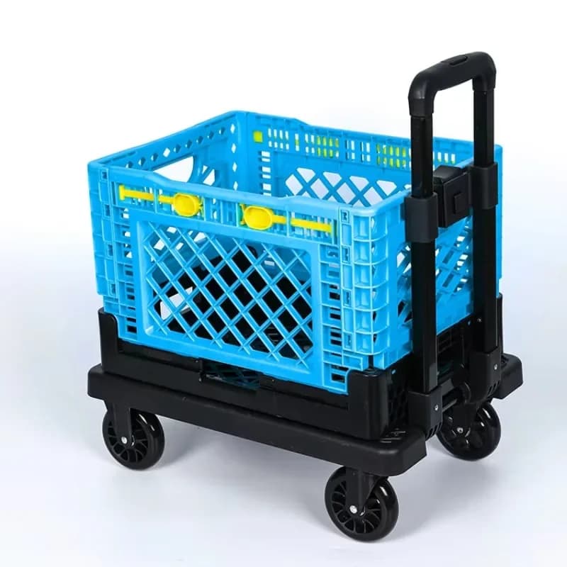 Portable foldable wheeled shopping cart, convenient, practical and durable