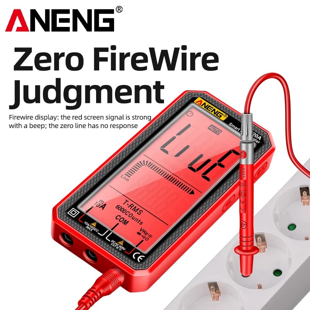 ANENG 620A Digital Multimeter 6000 Counts AC/DC Voltage Current Tester Non-contact Induction Electrician Ohm Capacitor Detector