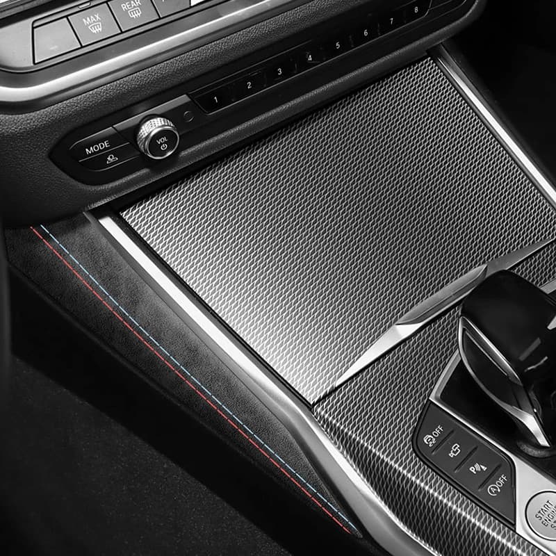 For BMW 2er Two-Door G42 3er I3 G20 G28 4er I4 G23 Center Console Side Trim Sticker Made of Alcantara Car Interior Accessories