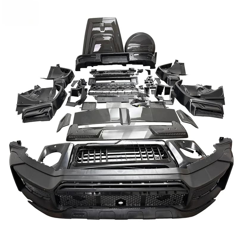 High Quality Glossy Dry Carbon Fiber 1:1 Fitment Racing Body Kit Vacuum Bagged Bumper Upgrade Parts 2019+