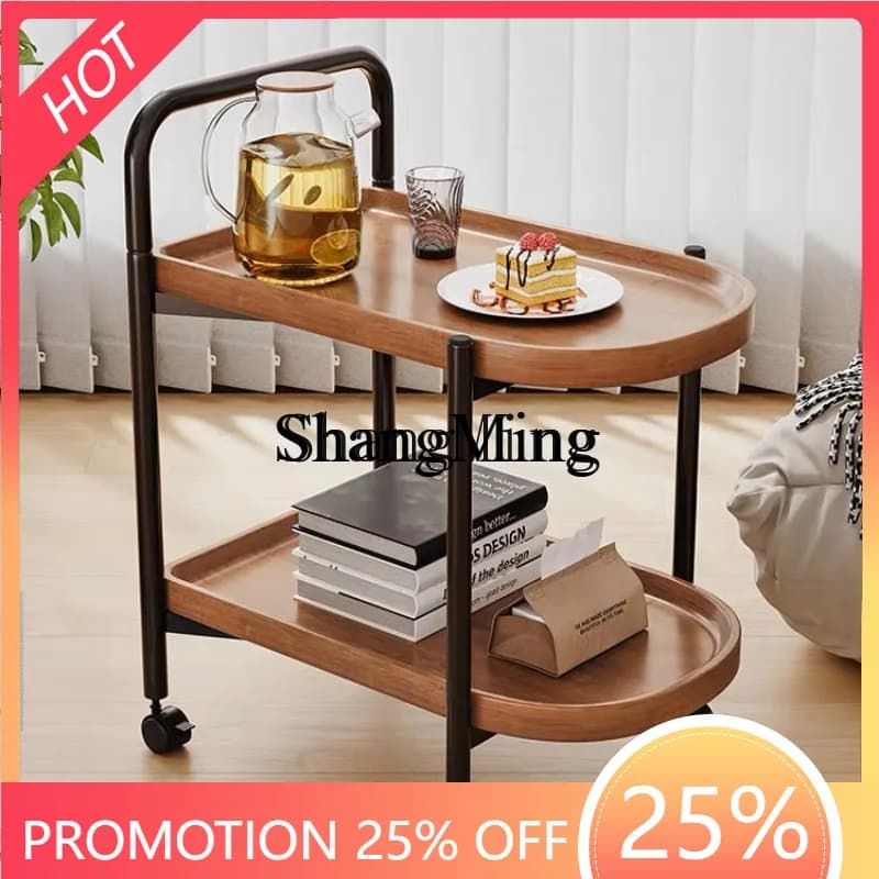 SM living room household coffee table sofa living room balcony removable bedside corner small round table rack