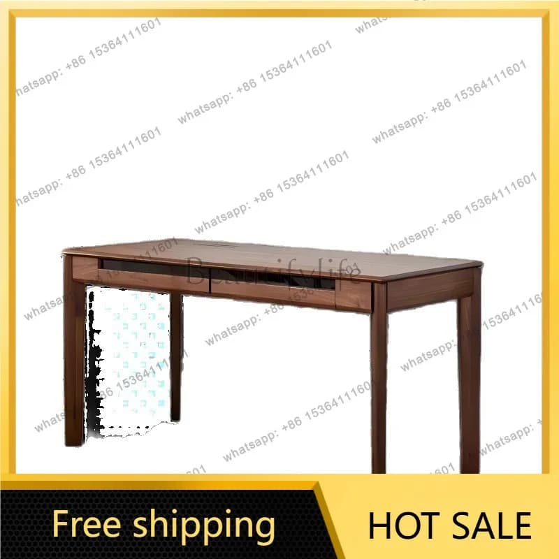 Factory Direct Sales South American Black Walnut Solid Wood Desk Modern Simple Nordic Home