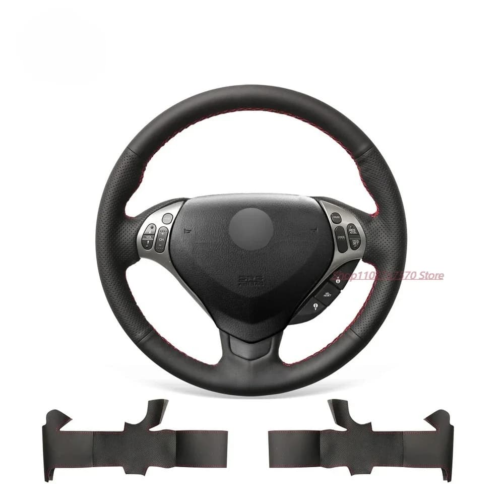 DIY Hand-Sewn Anti slip Breathable PU Leather Steering Wheel Cover Wrap for Acura TL 2007-2008 Car Interior Accessories