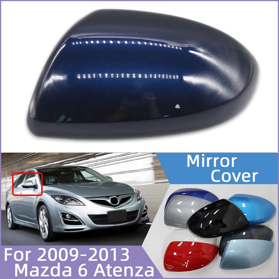 For Mazda 6 Atenza GH 2009-2013 High Quality Rearview Mirror Cover Lid  Mirror Cap Wing Shell With Color Painted Carbon Fiber