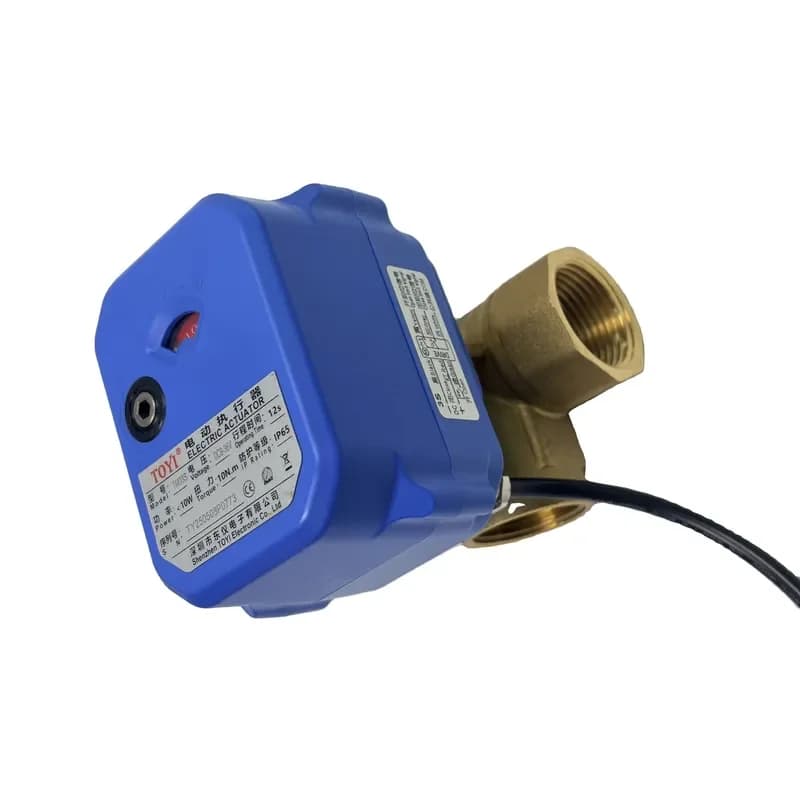 CE Certificate Brass 3 Way Mini Motorized Ball Valve 12V 24V 220V Electric Actuated Valve for Water