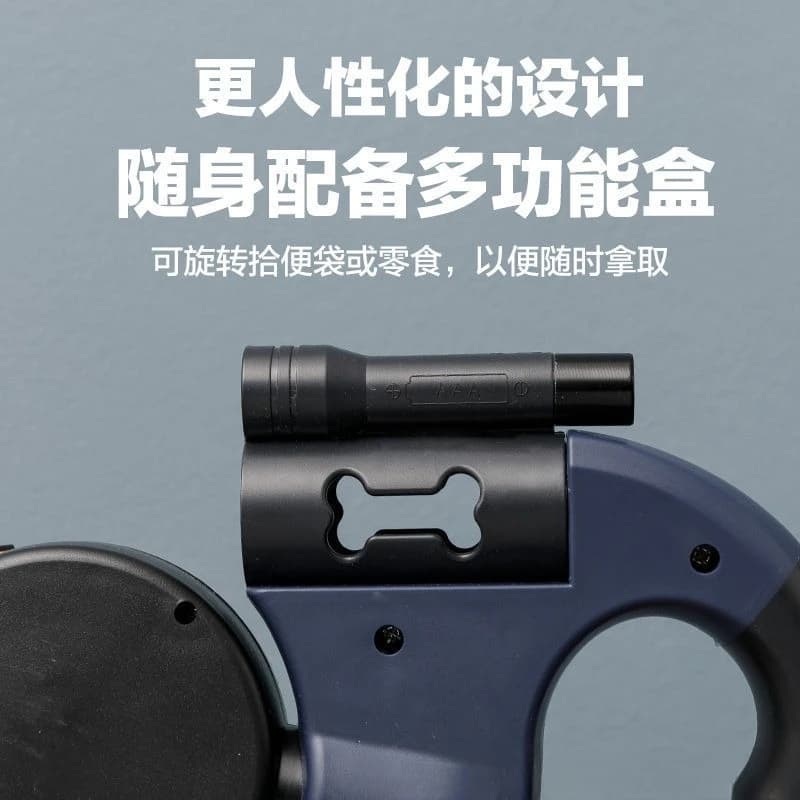 One-to-two  Leash Medium-sized and Small Dog Teddy Two-in-one Double-headed Automatic Retractable Dog Leash