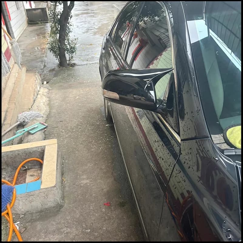 Car Styling For Toyota Corolla 2009-2013 Door Side Wing Rearview Mirror Cover Caps Shell With OX Horn Trim Auto Accessories