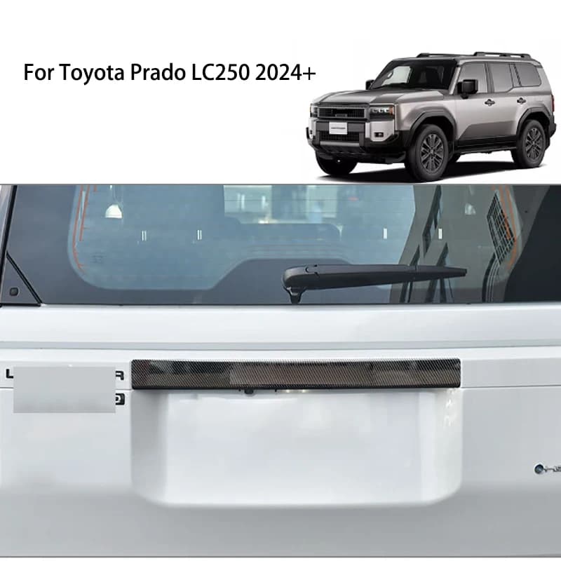 For Toyota Prado LC250 2024+ Carbon Fiber Tailgate Rear Trim Strip Protective Decorative Sticker Modification Accessories