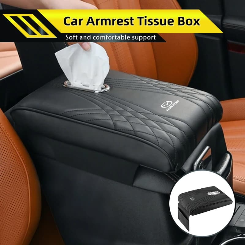 Car Seat Armrest Box Pad Console Storage Protector Cover Accessories For Mazda 6 3 CX5 5 2 323 CX7 Demio Atenza Axela MX30 CX30