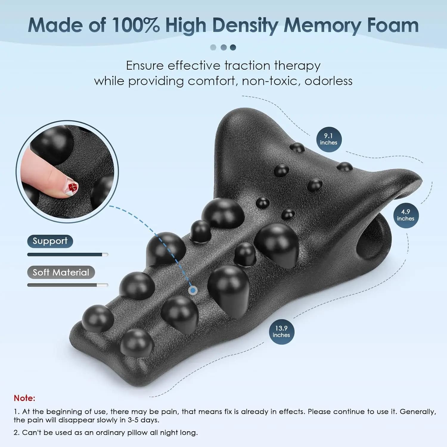 Trigger Point Massager Cervical Traction Device Back Stretcher for TMJ Pain Relief Neck and Shoulder Relaxer