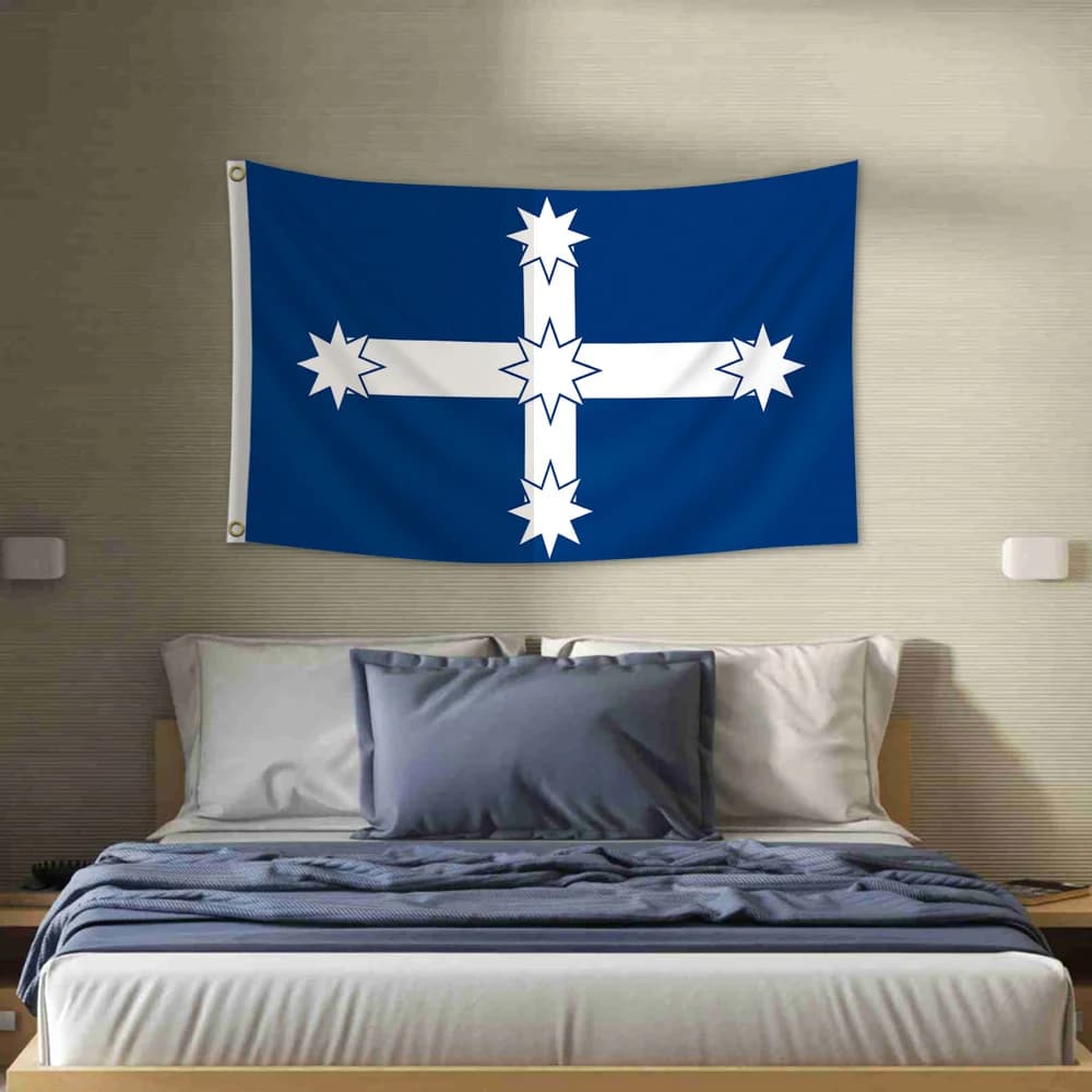 1pc Australia Eureka Flag, Australian Banner, 2x3ft /3x5ft, 2 Grommets, Polyester Single-Sided Printing, for Indoor Outdoor