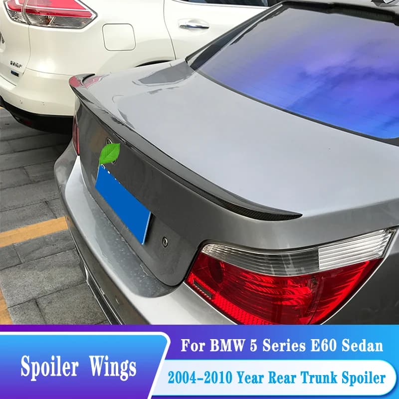 For 2004-2010 BMW 5 Series E60 M5 Car Rear Trunk Spoiler Roof Spoiler Wings ABS Plastic Car Exterior Tuning Trim Kit Accessories