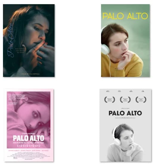 6Style Choose Palo Alto Movie, Art Print Silk Poster Home Wall Decor