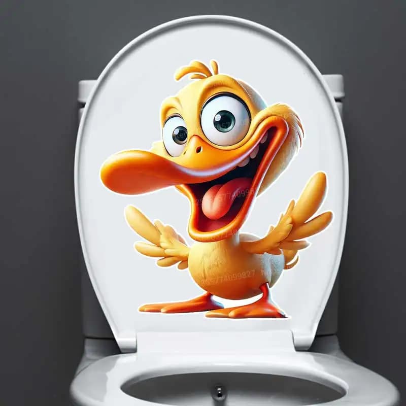 Cartoon Duck Wall Stickers Kitchen Decoration Dining Room Living Room Cabinet Refrigerator Home Decoration Decal Stickers M1452