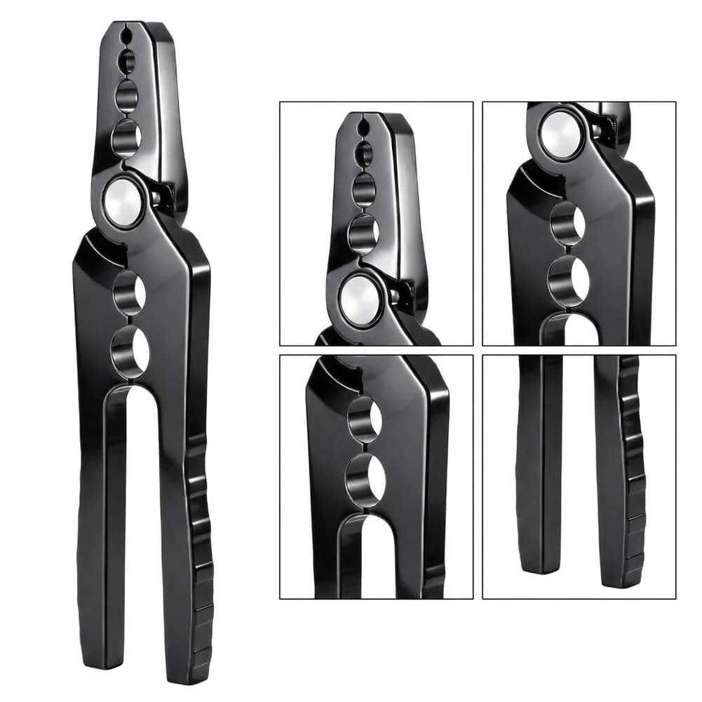 Lightweight Aluminum Pipe Repair Pliers Designed for Copper Aluminum and Stainless Steel Tubing 28.6x2cm Black