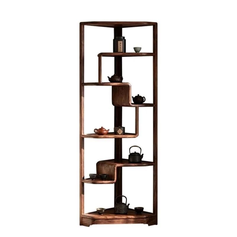 Black Walnut Triangle Cabinet Bogu Rack, Medieval Corner Rack, Song Dynasty Aesthetics New Chinese Shelf