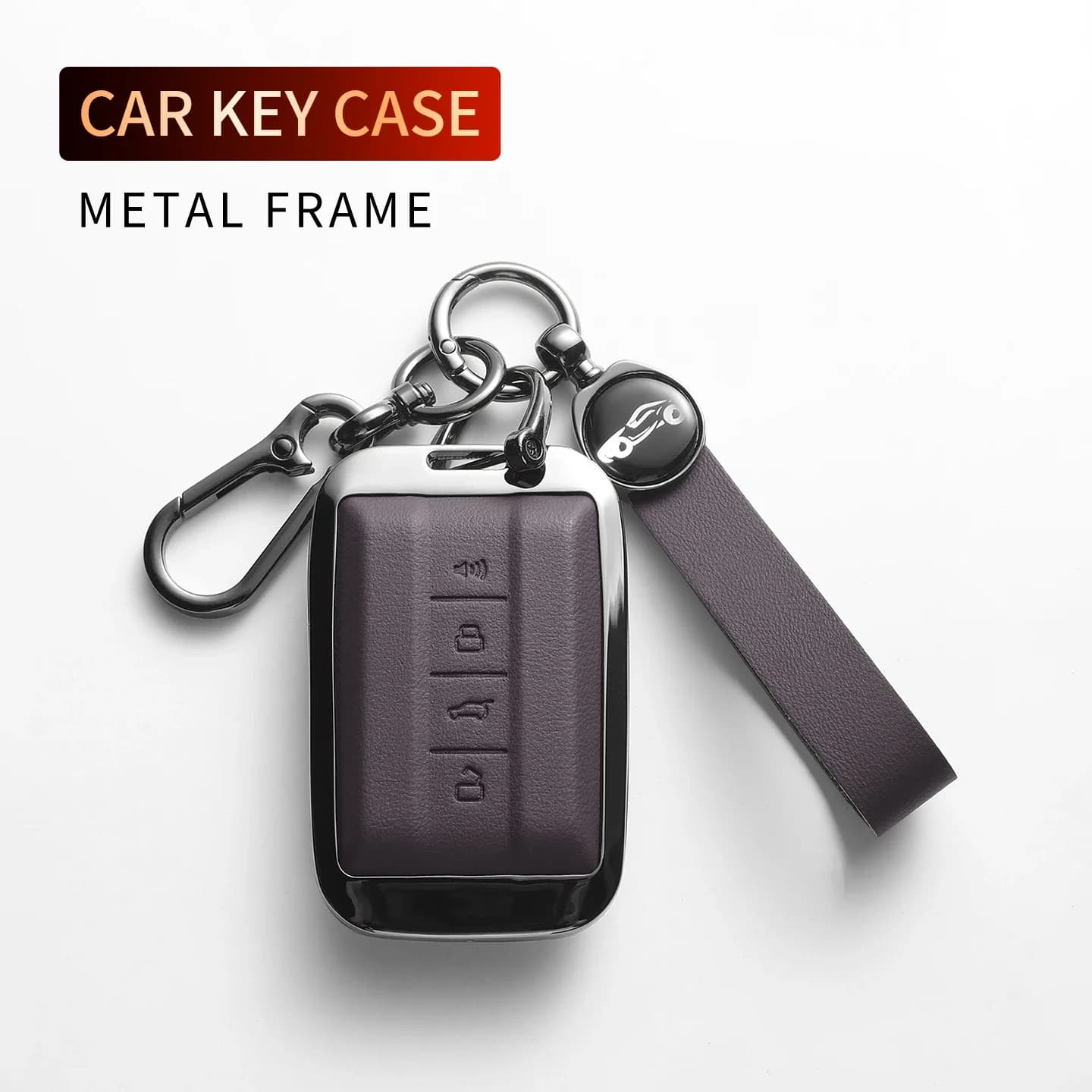 Leather Metal Car Key Case For Great Wall GWM TANK 300 400 500 700 Tank300 400 Tank500 700 Car Key Protector Shell Accessories