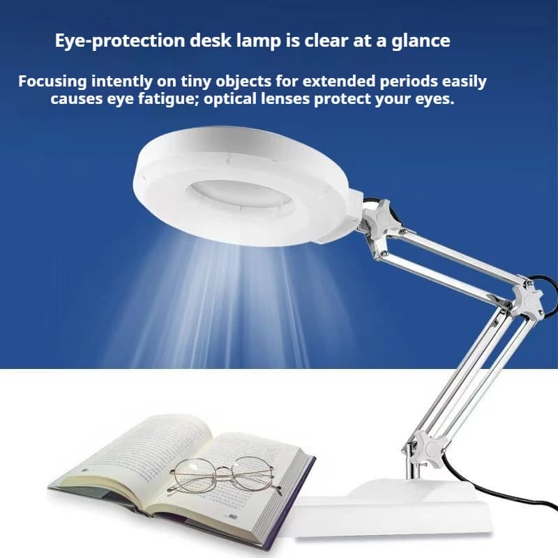 5/30 time Desktop magnifying glass with lamp high-definition maintenance and inspection workbench magnifying glass lamp