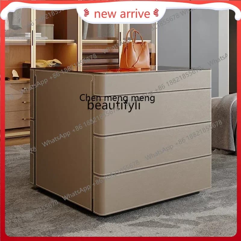 SS new styleLight luxury cloakroom mid-island cabinet household multi-functional gla jewelry bedroom locker ss 7486 ss 7486