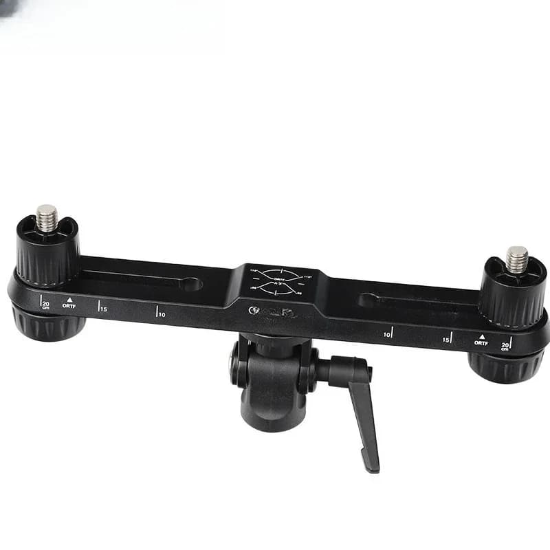 MS02 Stereo Recording Dual Microphone Pole Stand Microphone with Scale Stand