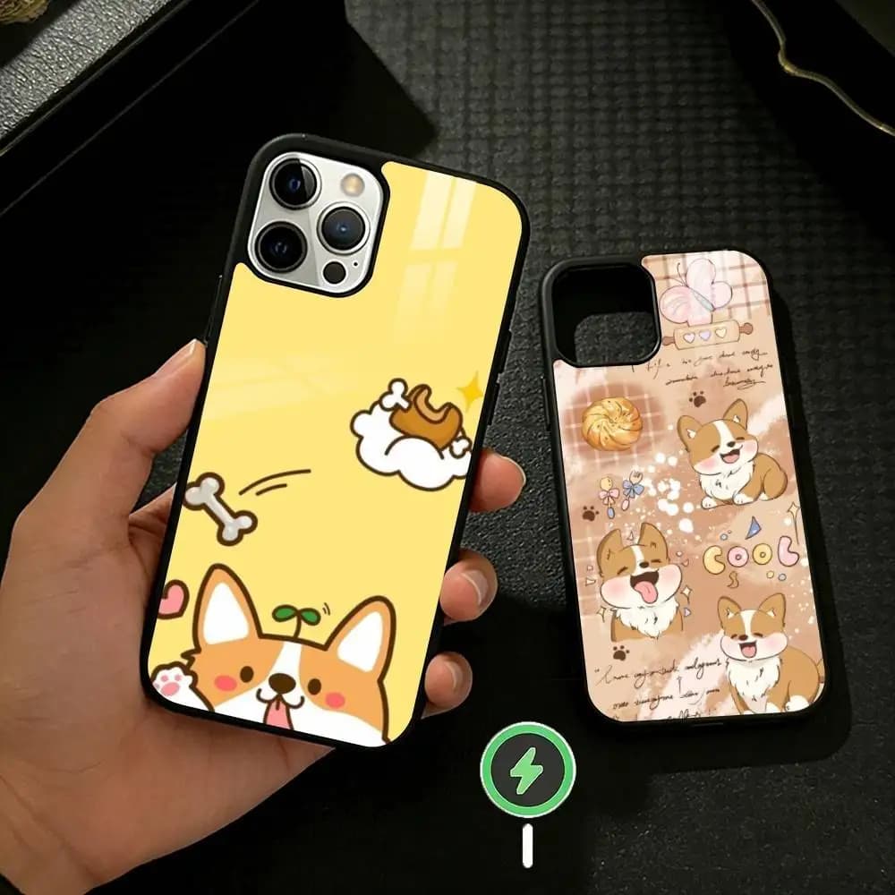 Cute Shiba Inu Phone Case For iPhone 17 16 15 14 13 12 Pro Max Plus for Mirror Wireless Magnetic Cover