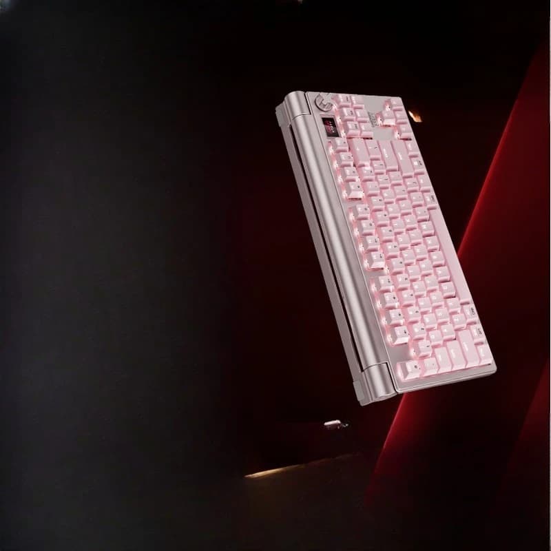 Flower aluminum lump petal shaft wireless three-mode mechanical keyboard