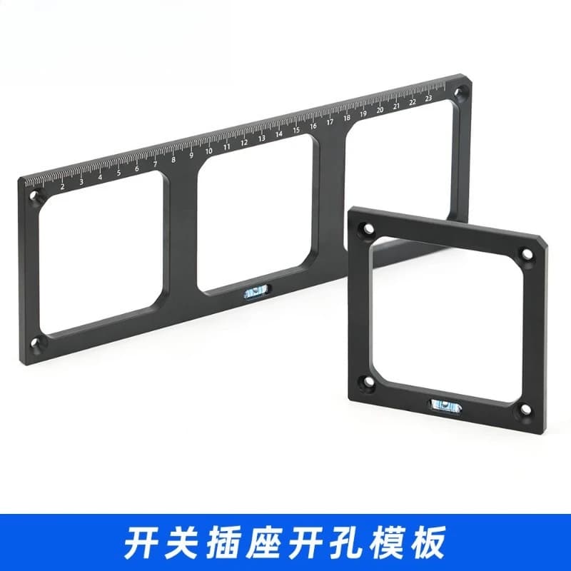 86 Box Hole Cutting Template, Woodworking Recessed Socket Box Opening Tool for Wardrobe Wiring Grooving